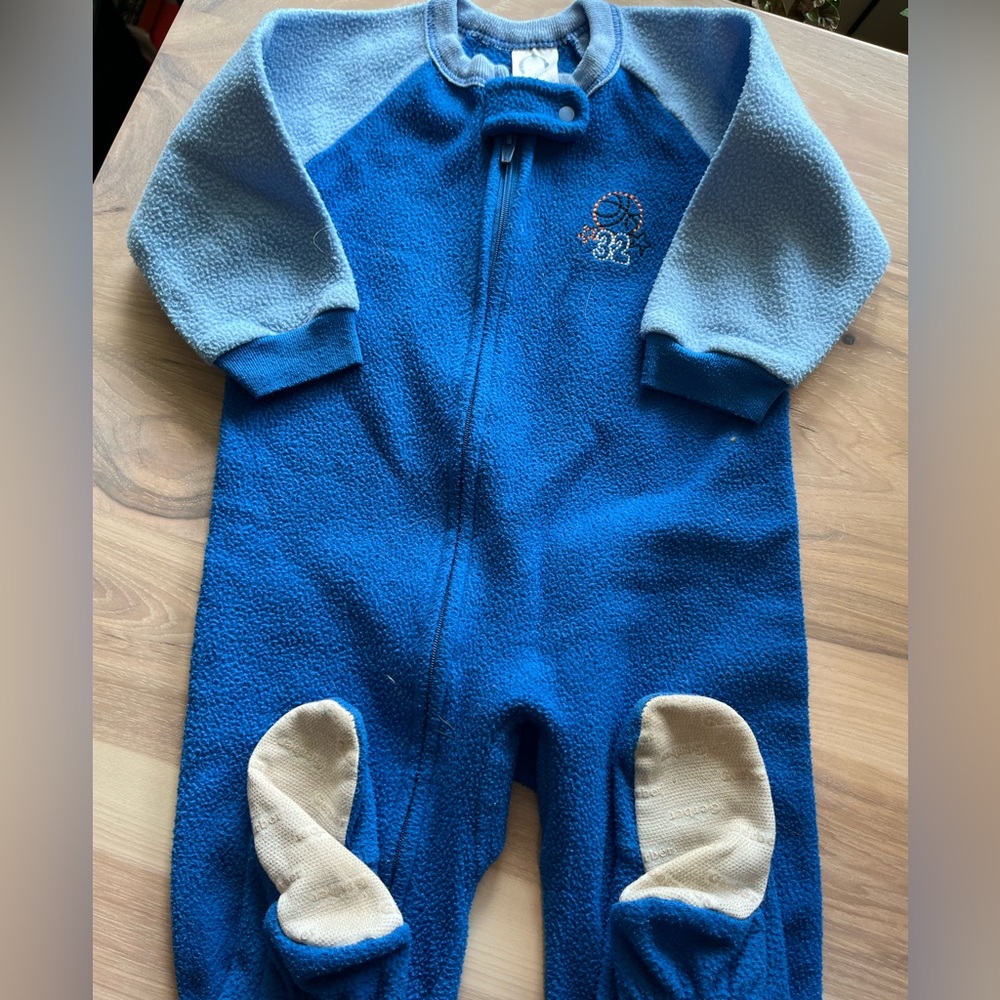 Gerber. Footie pajamas.  Blue. 18 months.